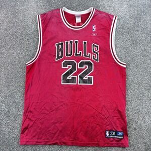 Vintage Jay Williams Chicago Bulls Basketball Jersey Men's 2XL Red #22 Reebok